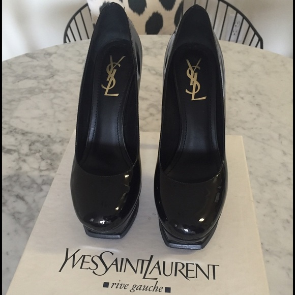 YSL Black Vitello Vernice Tribute 105 pumps - Picture 4 of 4